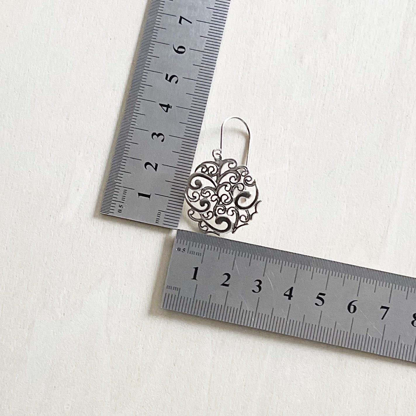 Curled Rounds Earring Set - Platinum Silver