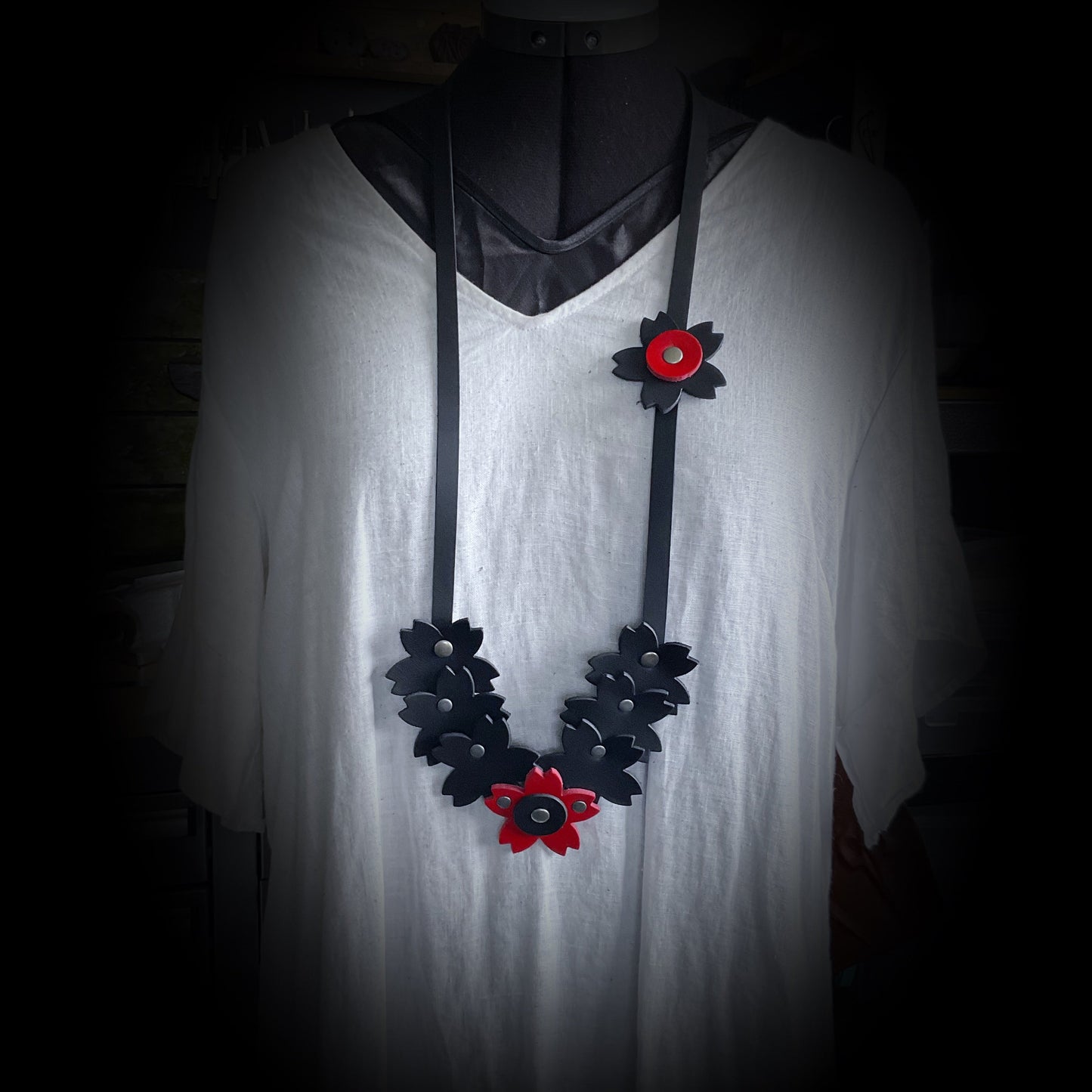 The ‘Big Fat Floral Statement’ Necklace RED