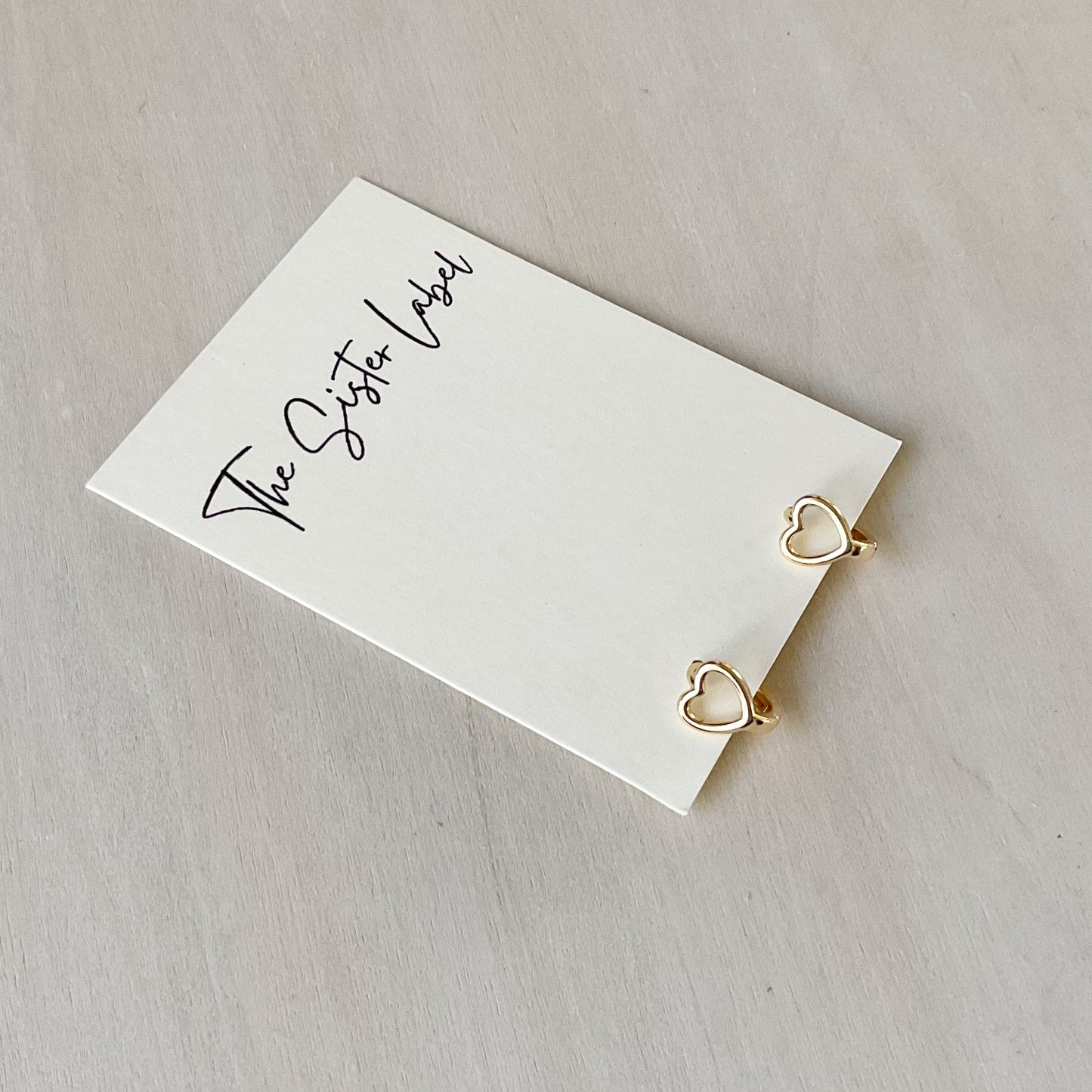 Gold Huggie Hoops - Lovely Hearts