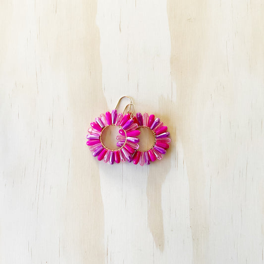 Colour Pop Hoops - Fucia
