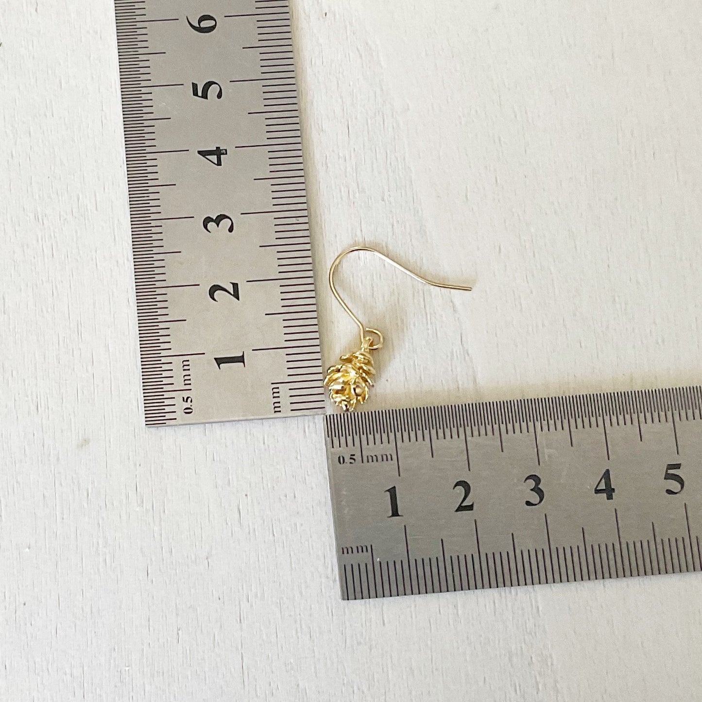 Pine Cone Earring Set - Gold