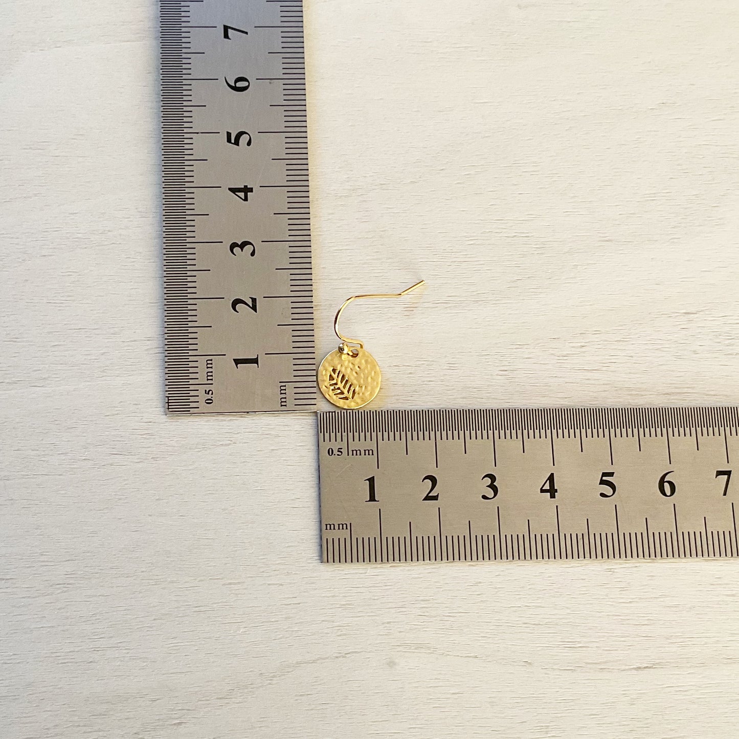 Hammered Leaf Earring Set - Gold