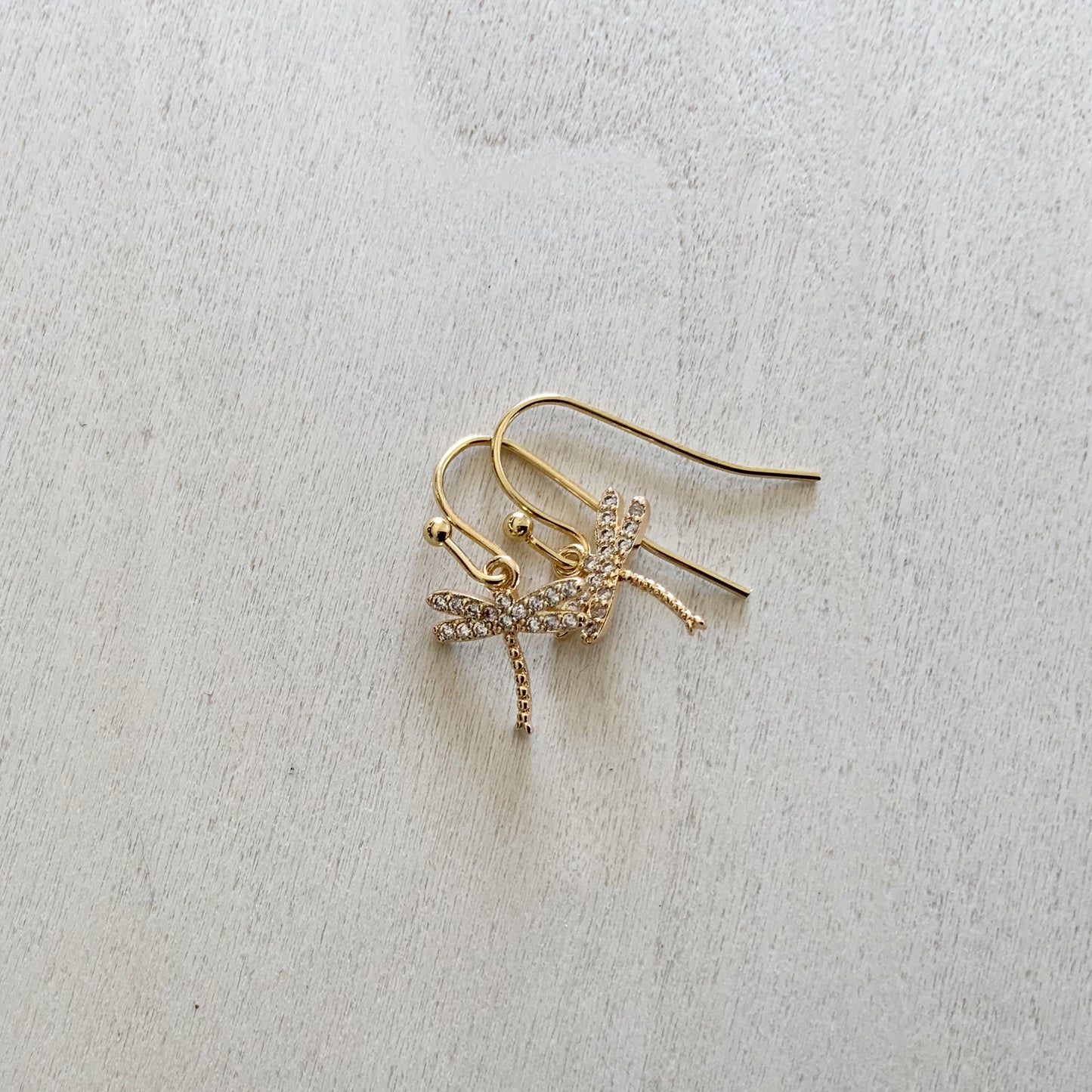 Dragonfly Gold Earring Set