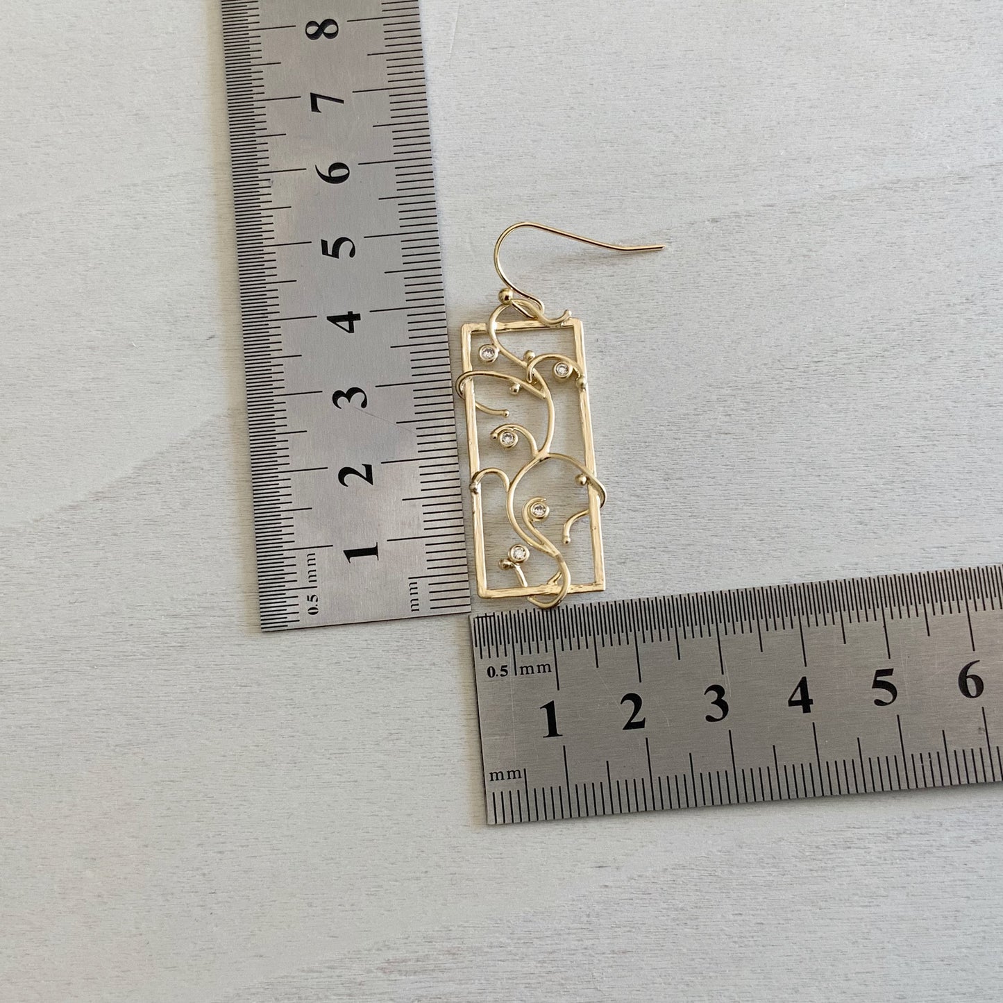 Framed Flower Gold Earring Set
