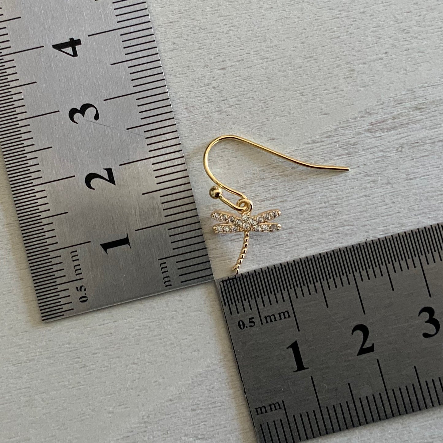 Dragonfly Gold Earring Set