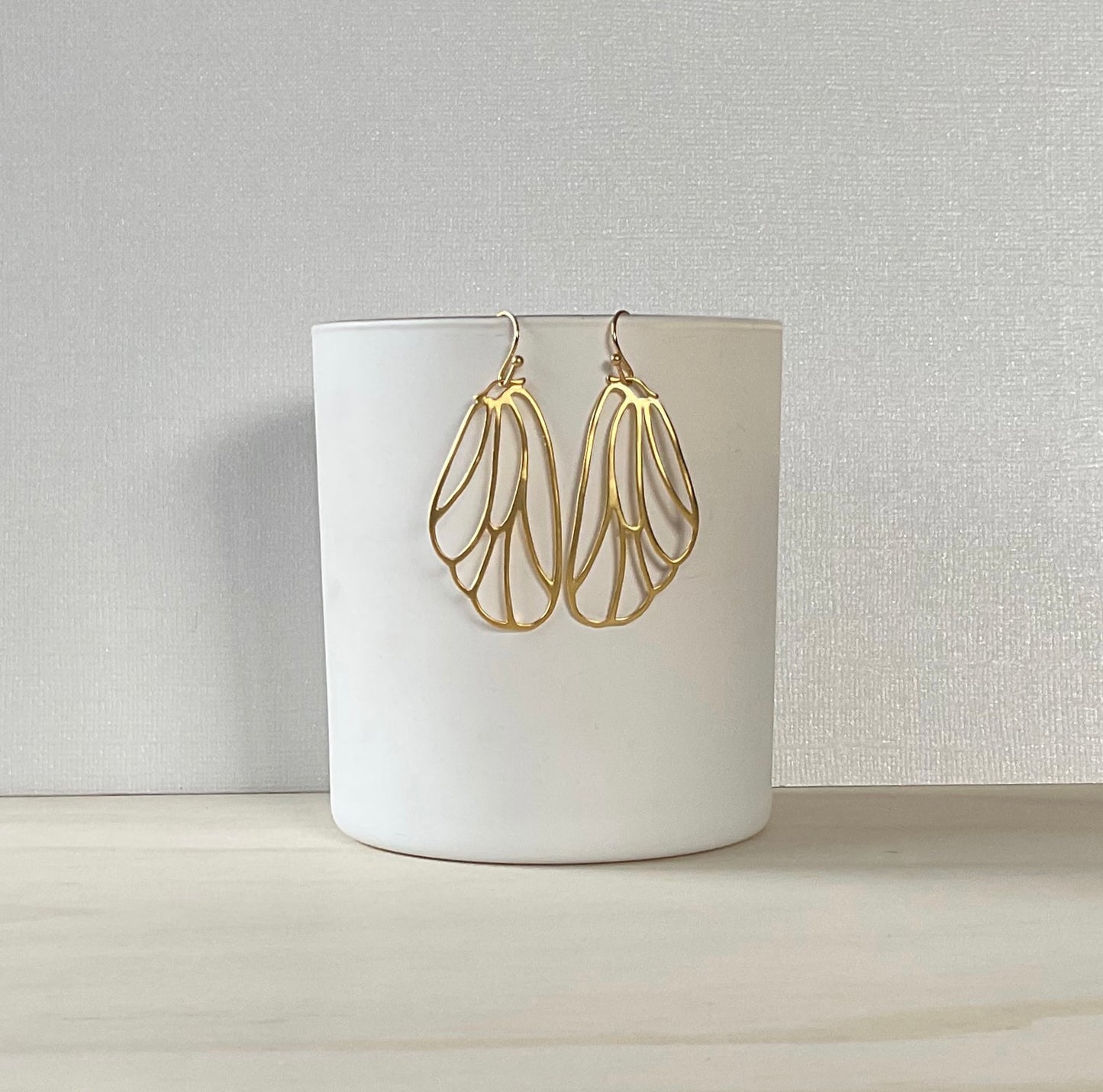 Angel Wings Earring Set - Matte Gold - The Sister Label