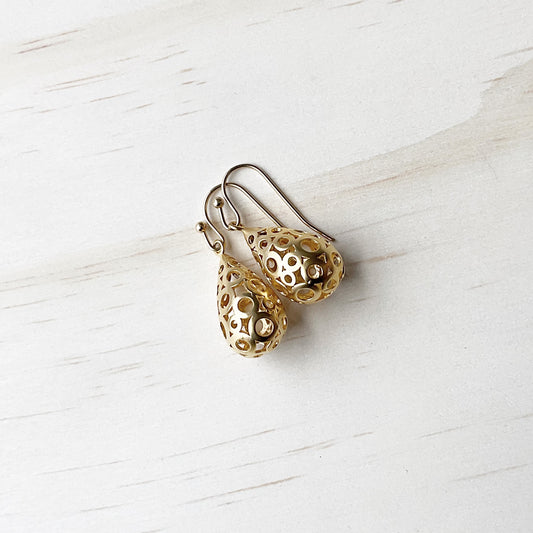 Bulb Drop Earring Set - Matte Gold - The Sister Label