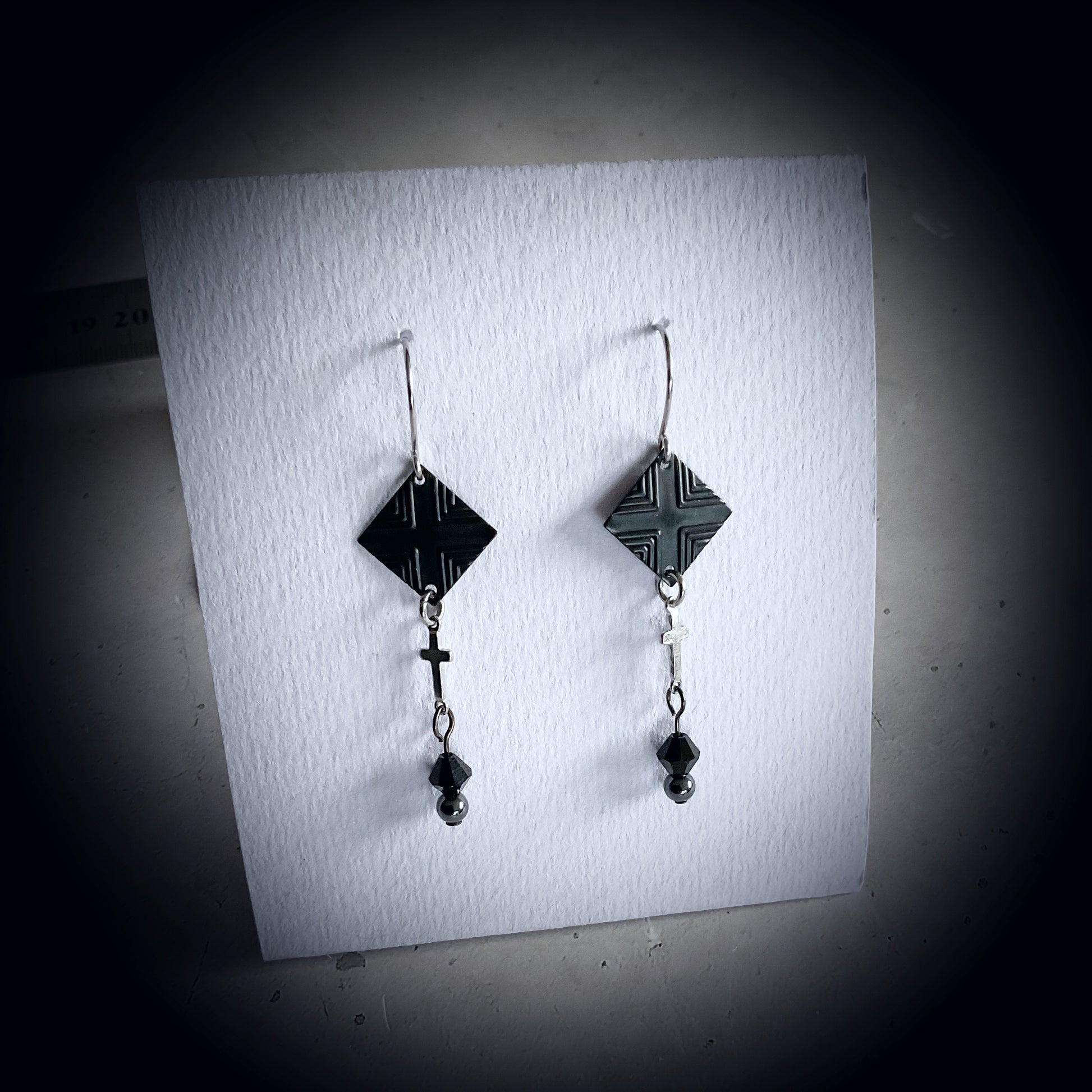 Eden Drop Earring Set - Diamonds, Crosses & Beads - The Sister Label