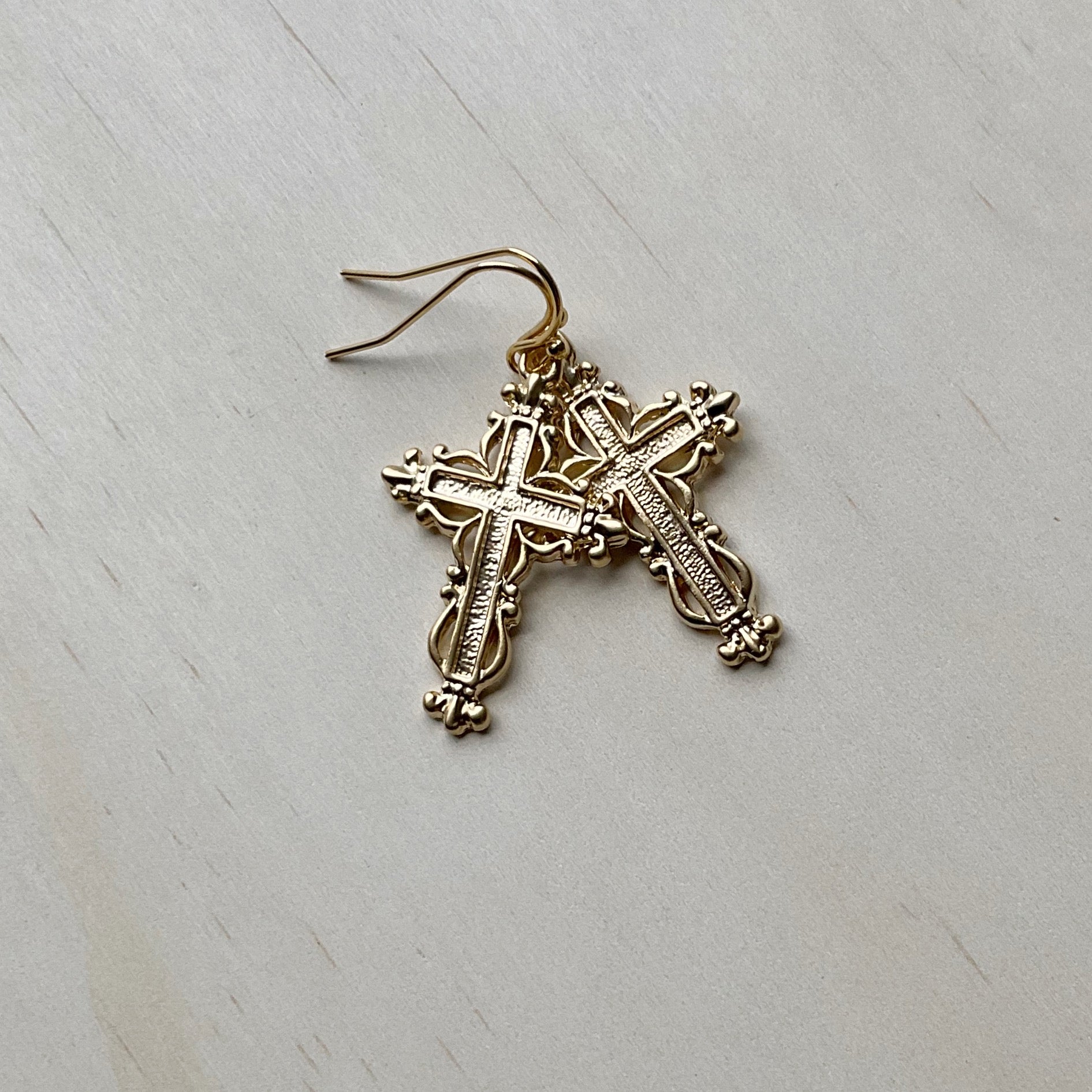Lord of Love Gold Earring Set - Cross / Crucifix - The Sister Label