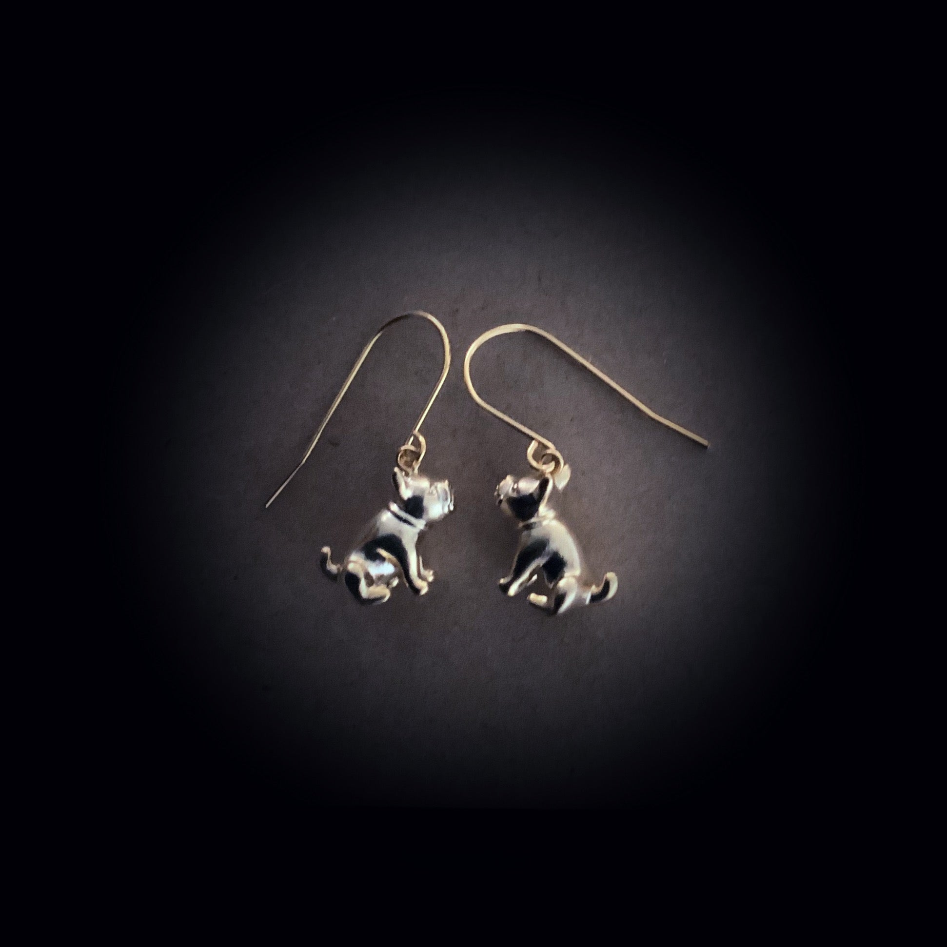 ‘Frenchie’ French Bulldog Earring Set - Matte Gold - The Sister Label