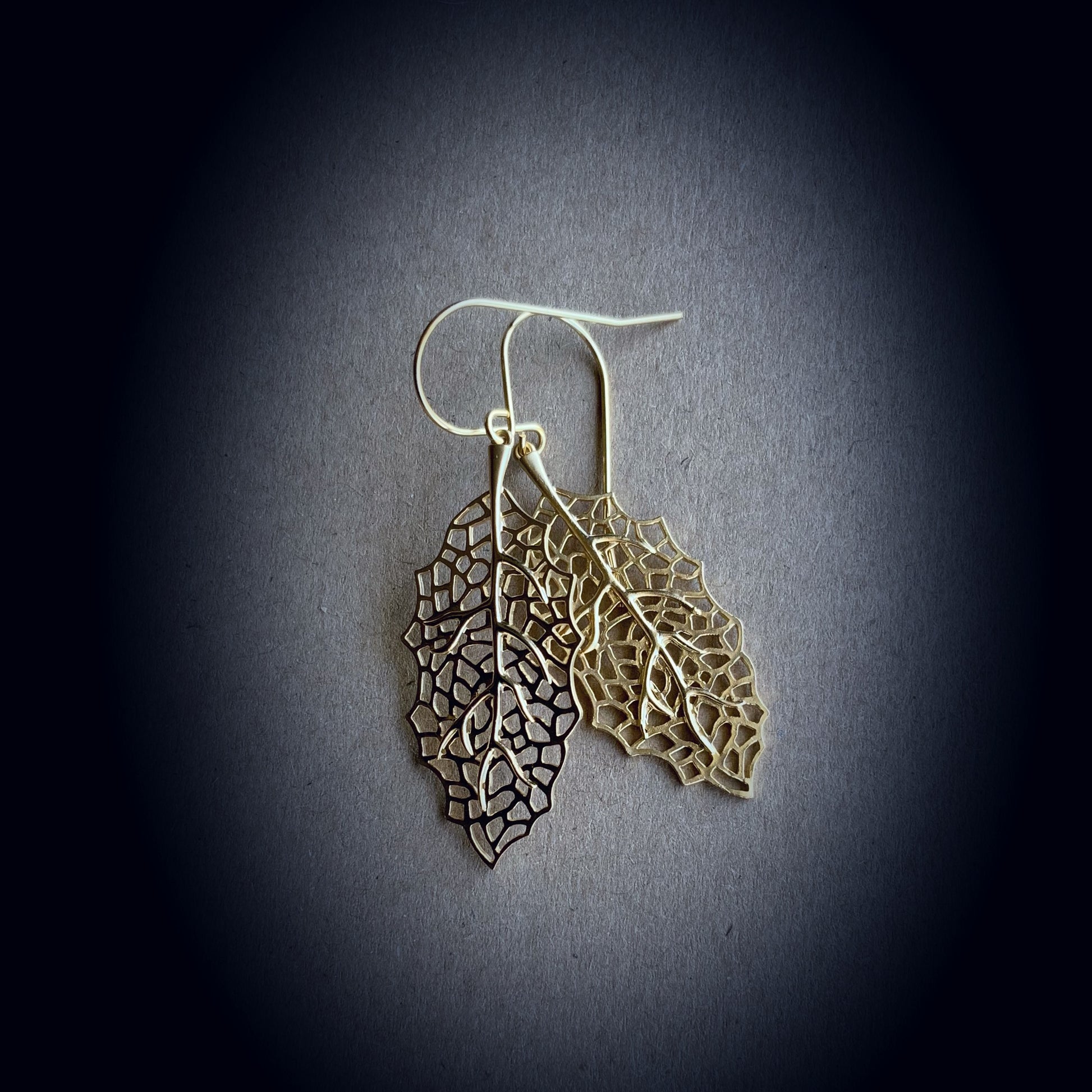 Filigree Leaves Earring Set - Matte Gold - The Sister Label