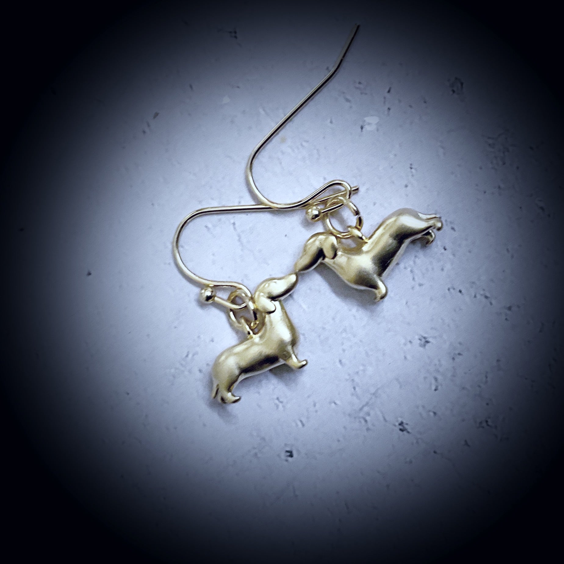Schnitzel Von Crumb Dachshund Earring Set - Matte Gold - The Sister Label