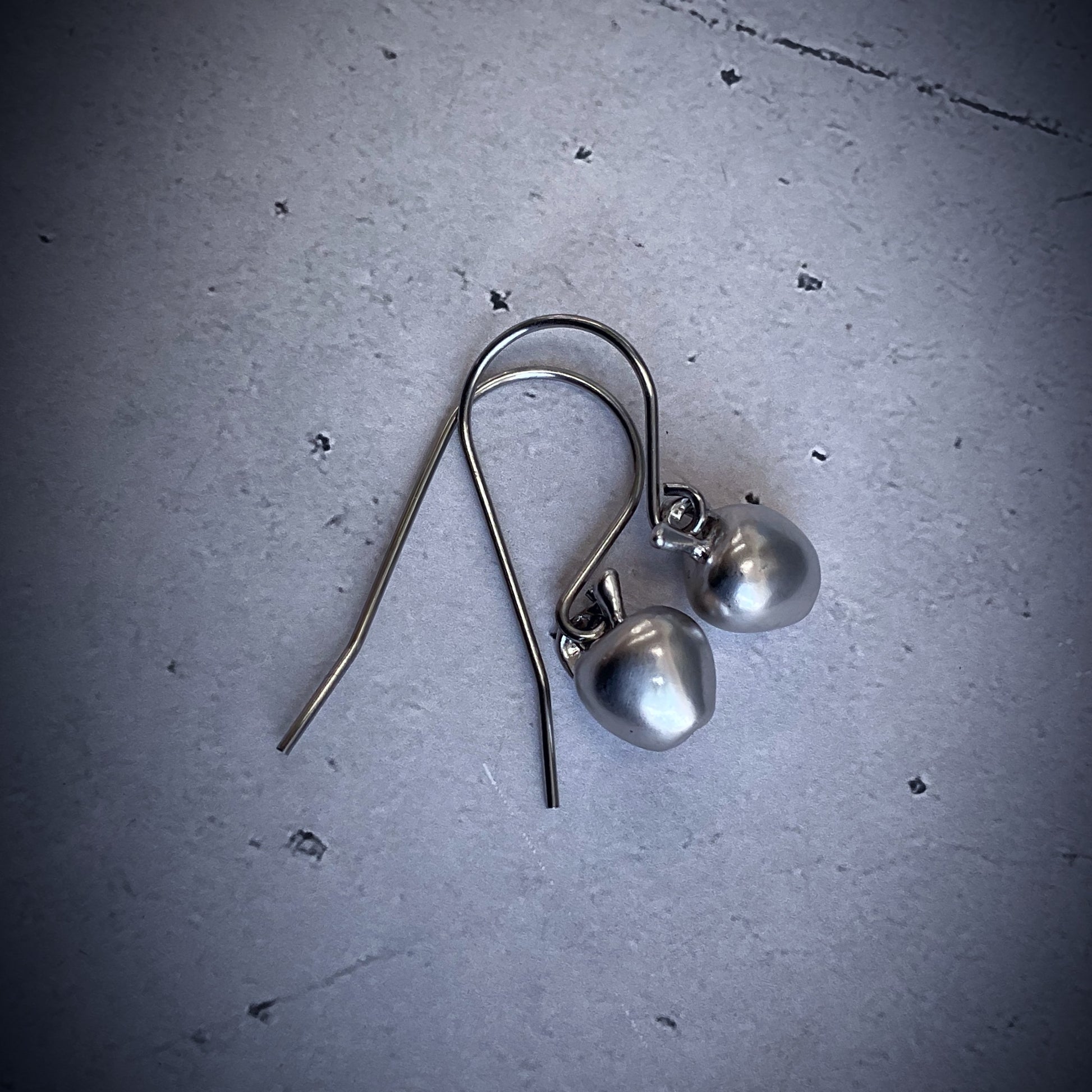 Tassie Apple Earring Set - Platinum Matte Silver - The Sister Label