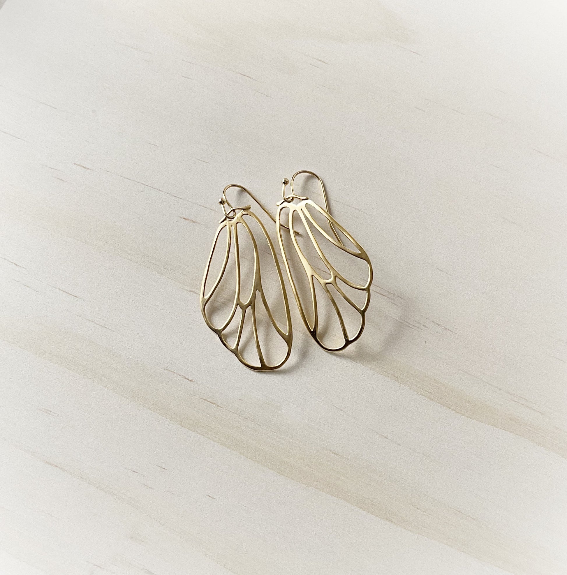 Angel Wings Earring Set - Matte Gold - The Sister Label