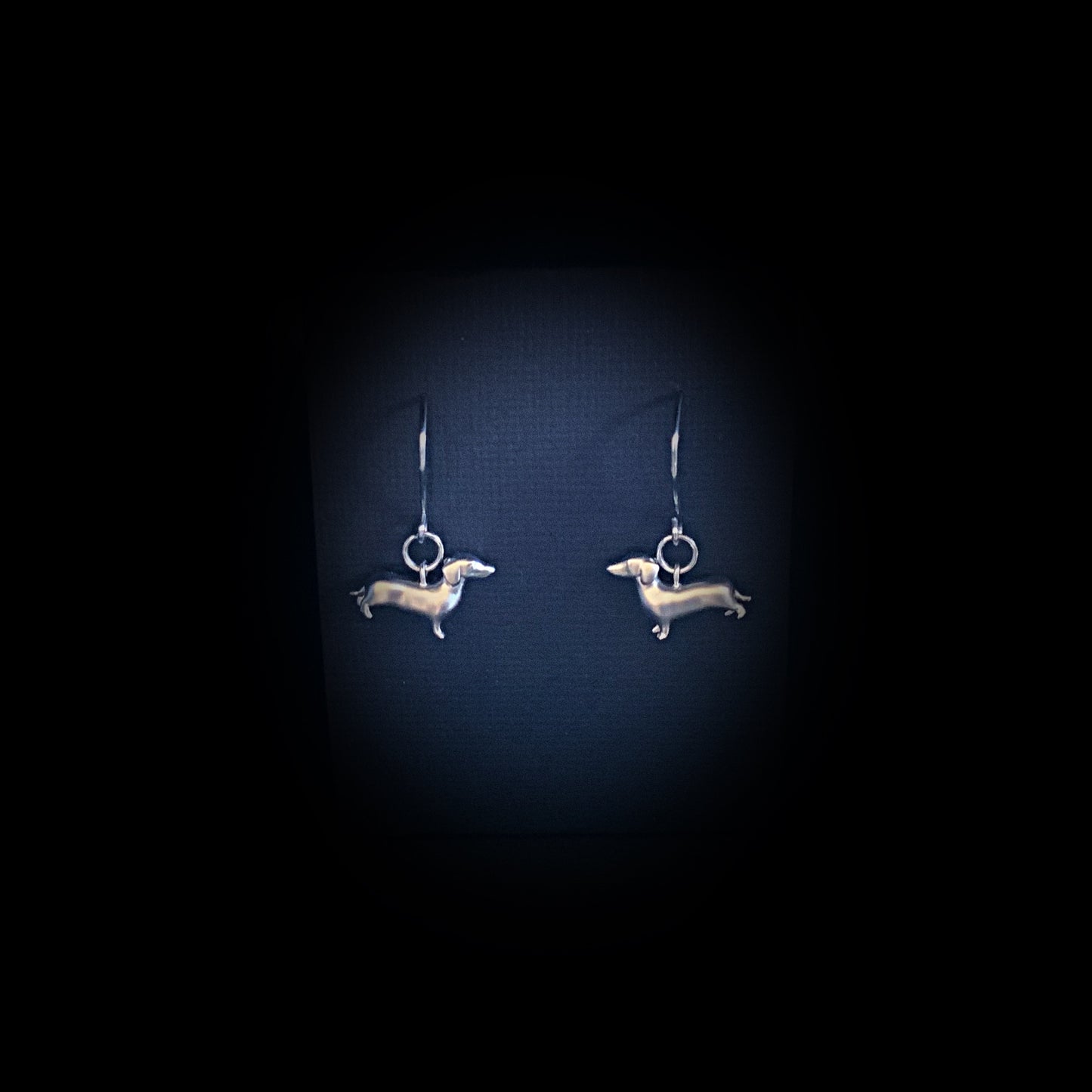 ‘Schnitzel Von Crumb’ Dachshund Earring Set - Platinum Silver - The Sister Label