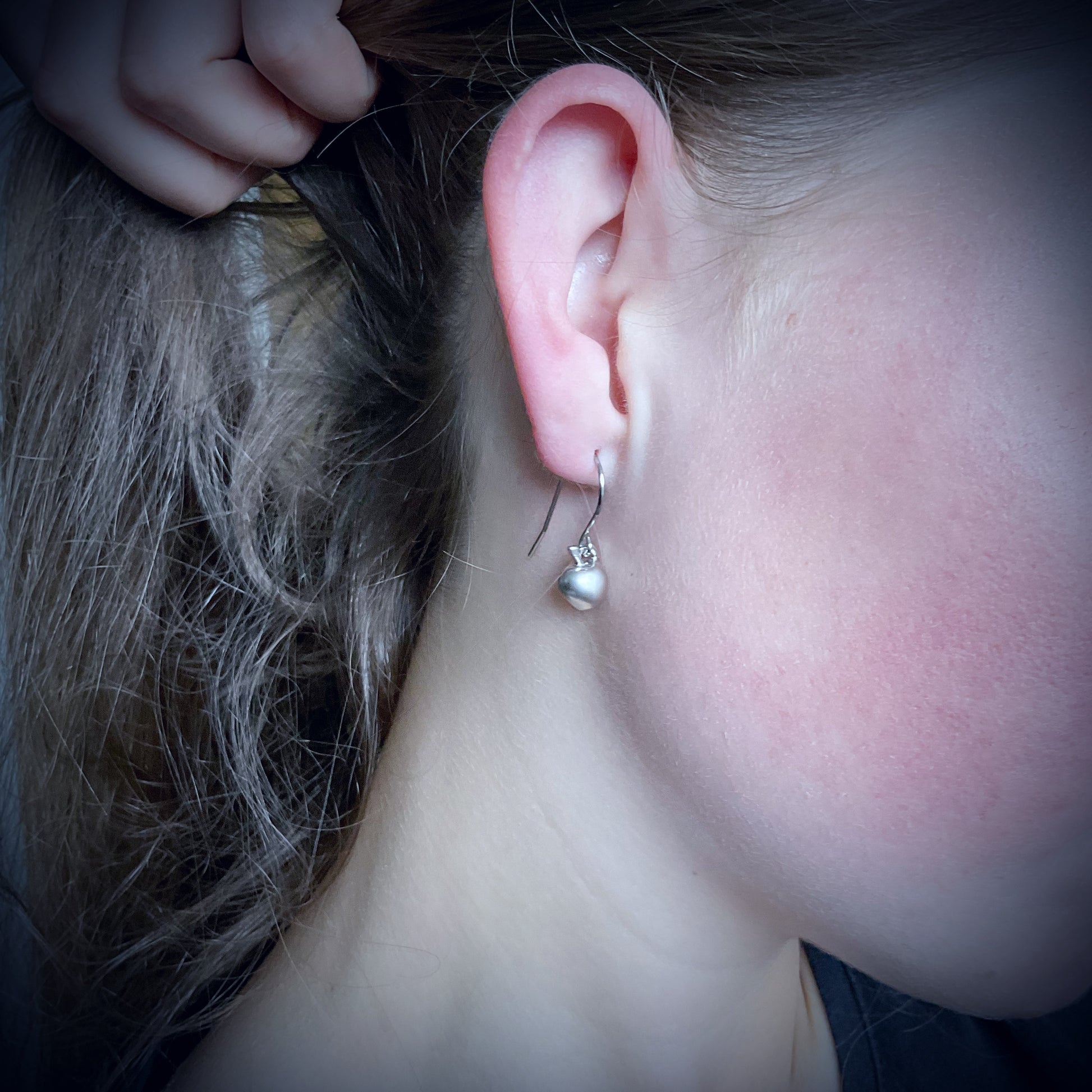 Tassie Apple Earring Set - Platinum Matte Silver - The Sister Label