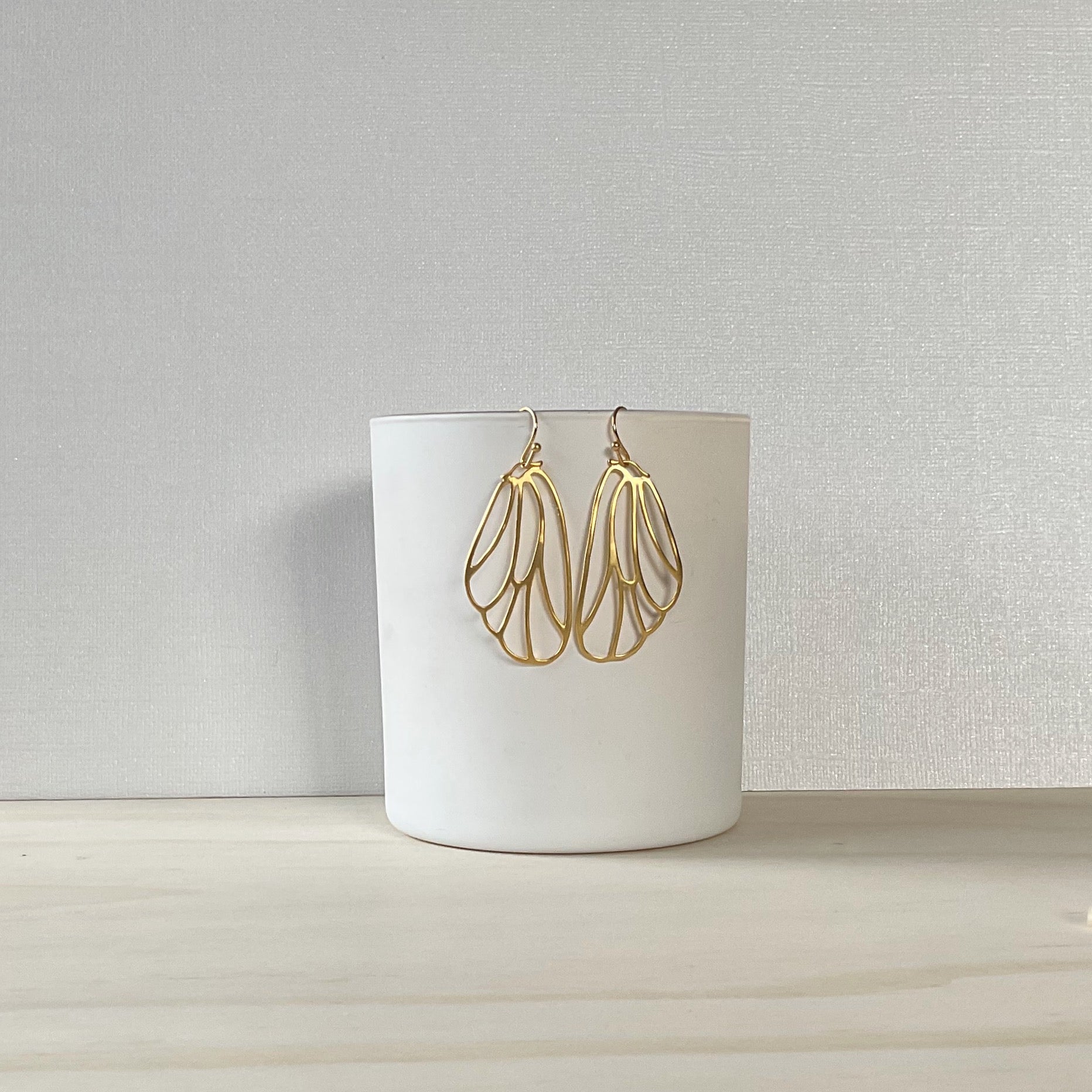 Angel Wings Earring Set - Matte Gold - The Sister Label