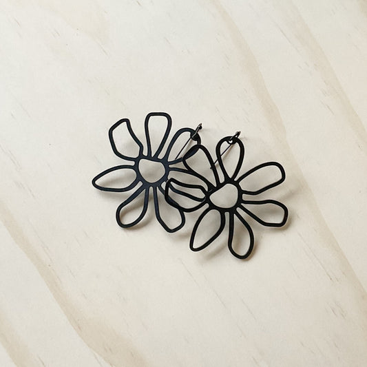 Black Eden Drop Earring Set - The MEGA Daisies