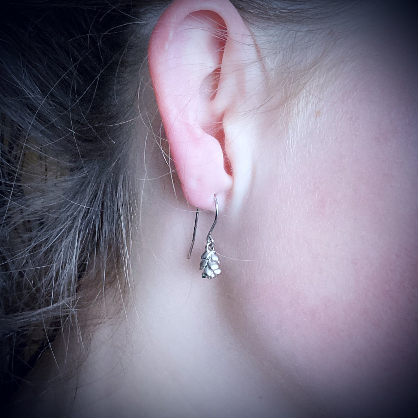 Woodland Pine Cone Earring Set - Platinum Silver - The Sister Label