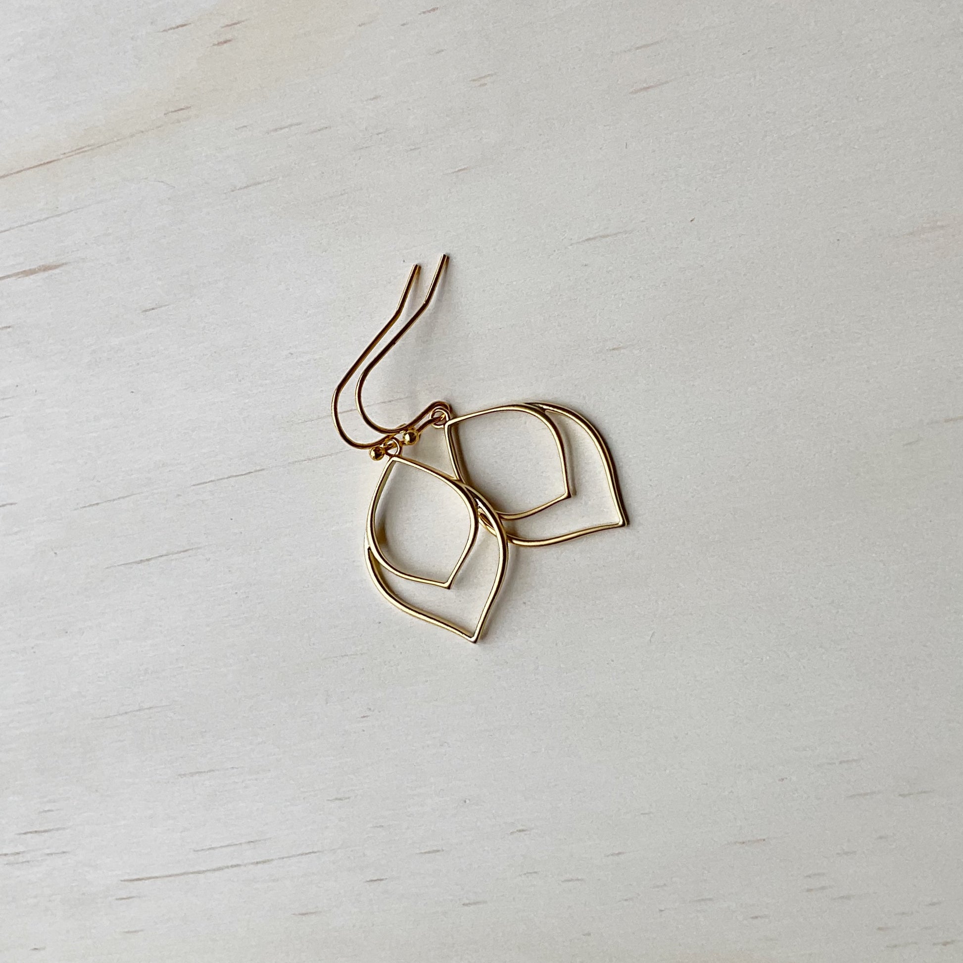 Delicate Teardrop - Matte Gold - The Sister Label