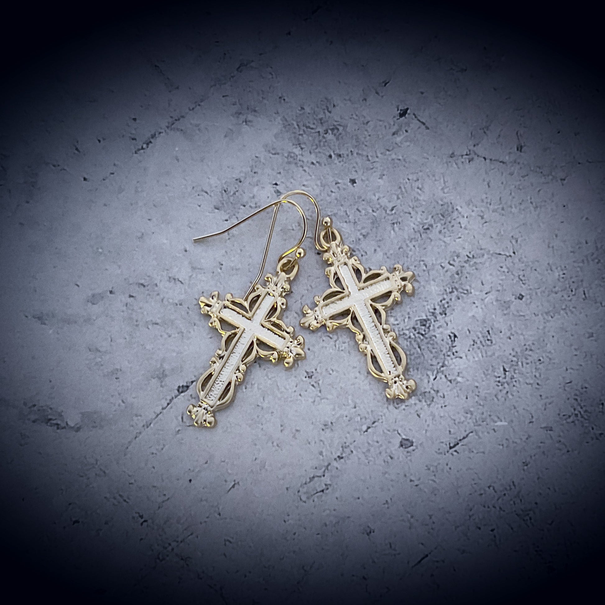 Lord of Love Gold Earring Set - Cross / Crucifix - The Sister Label