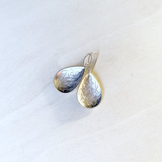 Teardrop Earring Set - Platinum Silver
