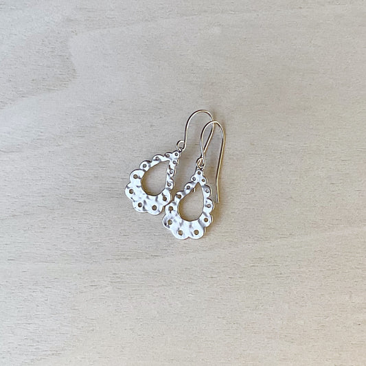 Curvy Teardrop Earring Set - Platinum Silver