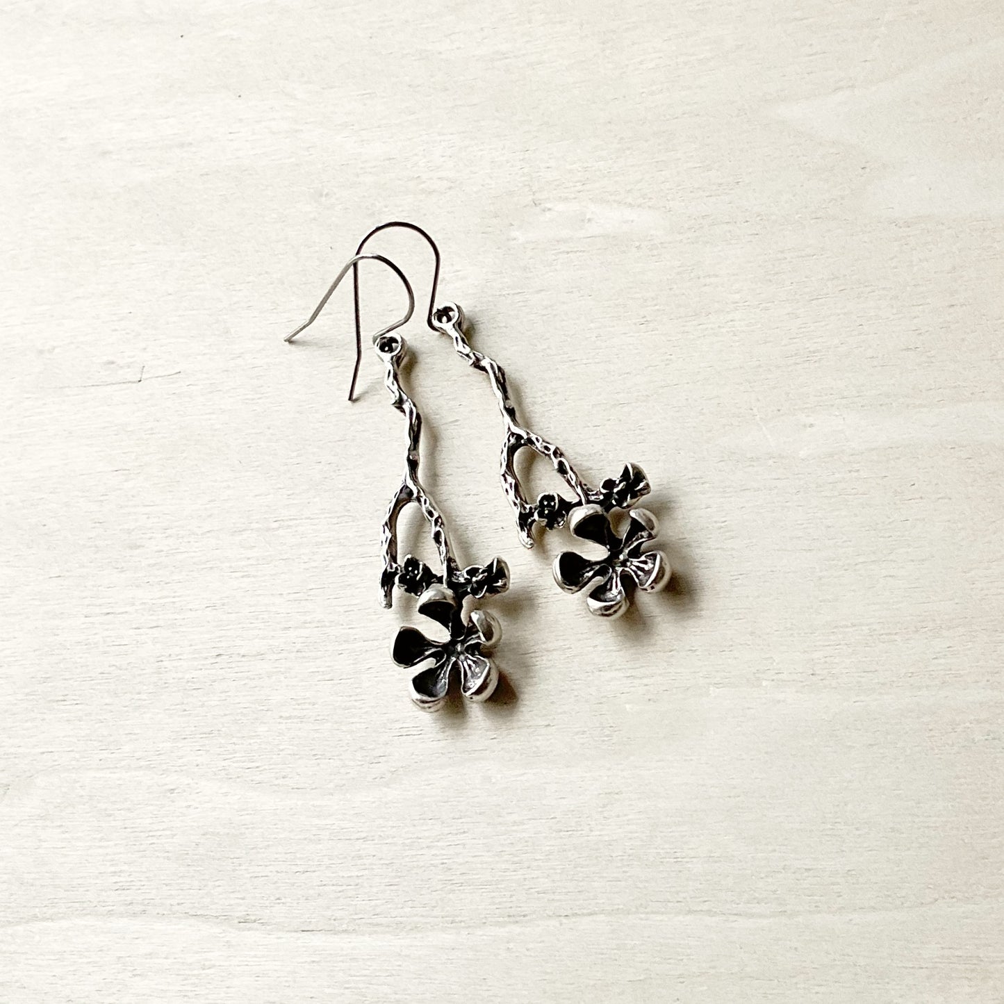 Long Tall Flower Earring Set