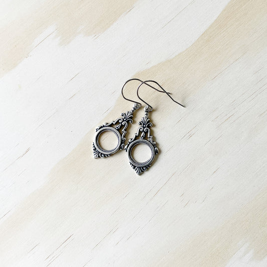 Round Vintage Filigree Drops Earring Set