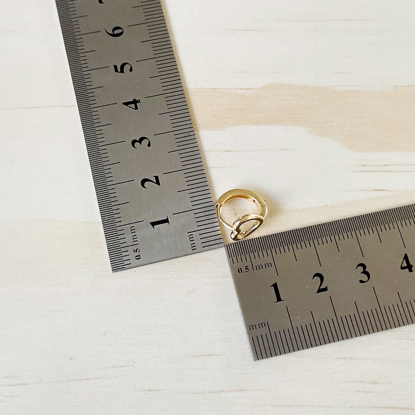 Gold Huggie Hoops - Lovely Hearts