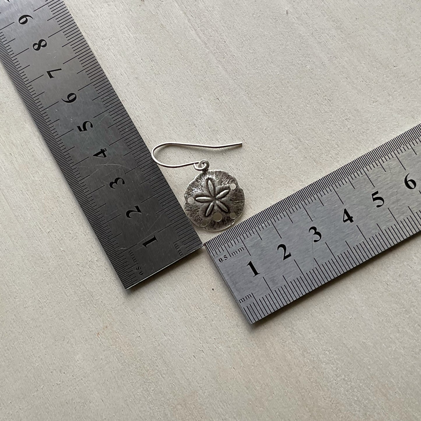 Vintage Sand Dollar Earring Set