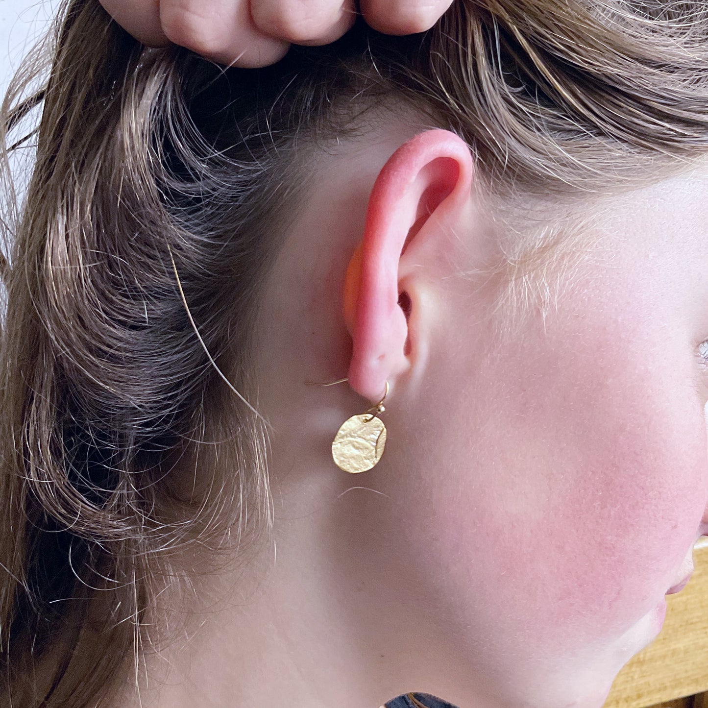 Textured Disc Earring Set - Matte Gold - The Sister Label