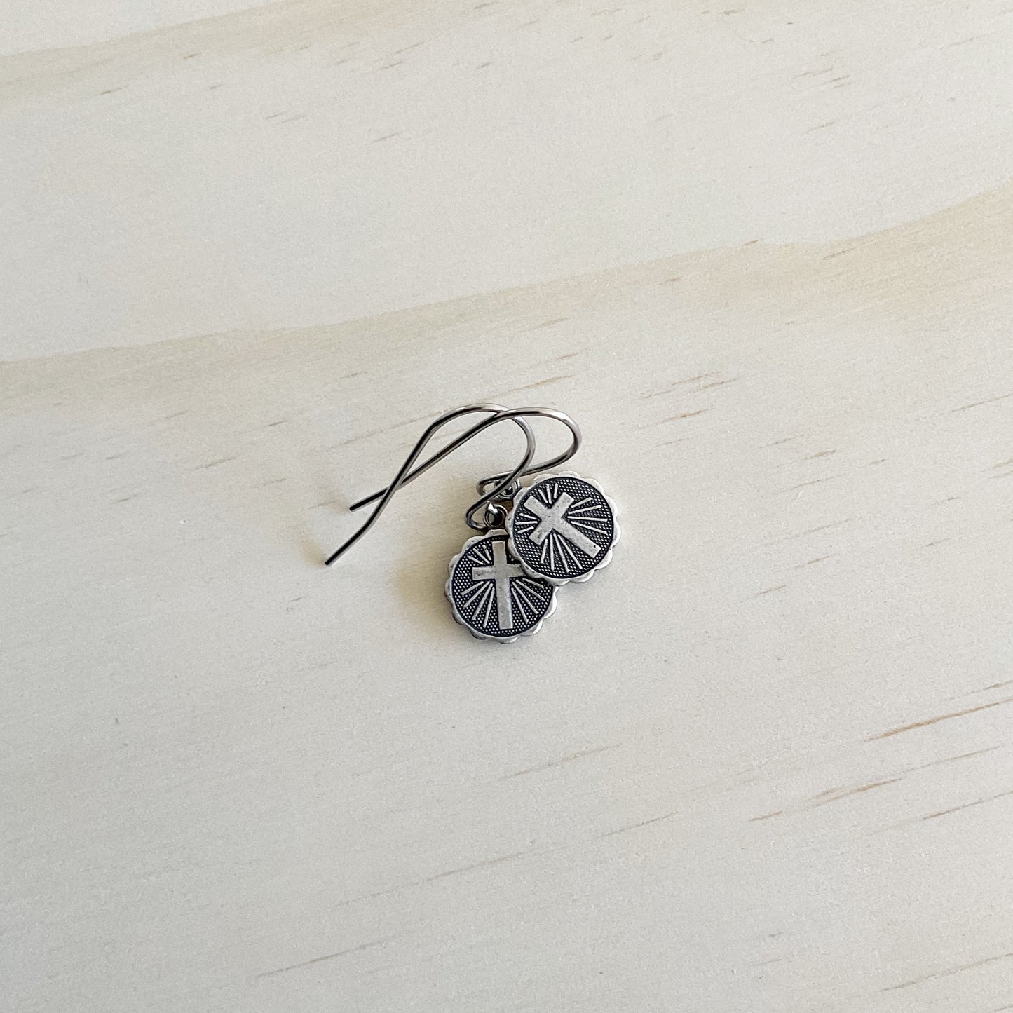 Vintage Bliss Earring Set - Cross Medallions - The Sister Label