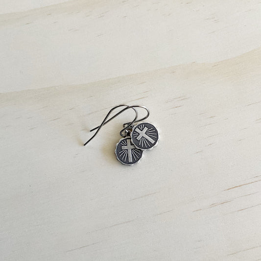 Vintage Bliss Earring Set - Cross Medallions - The Sister Label