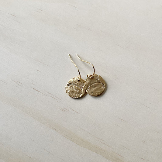 Textured Disc Earring Set - Matte Gold - The Sister Label