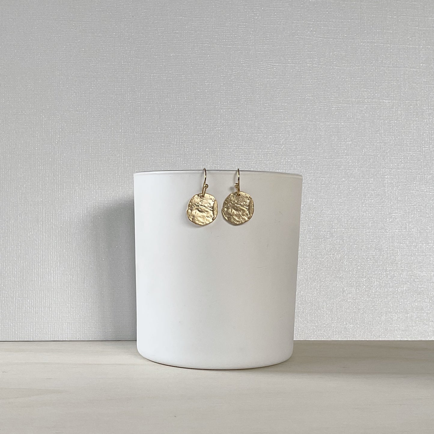 Textured Disc Earring Set - Matte Gold - The Sister Label