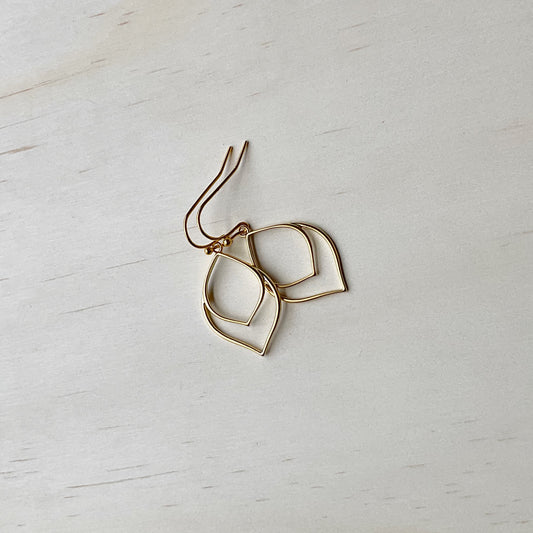 Delicate Teardrop - Matte Gold - The Sister Label